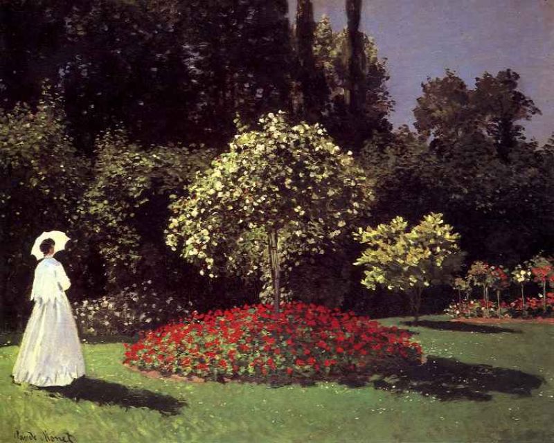 1867 - lady in the garden at sainte adresse.jpg